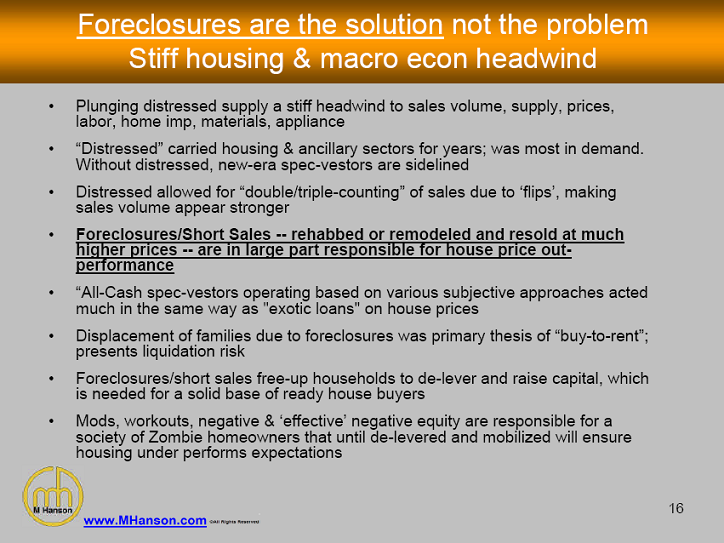 Foreclosures are the solution - 1